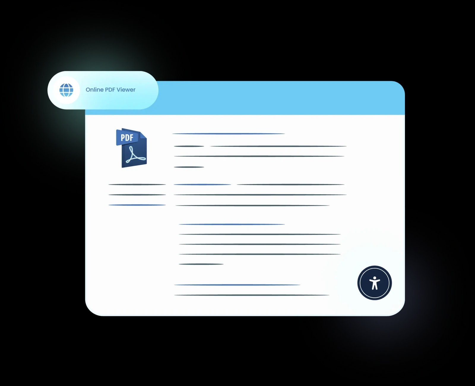 Accessiblee çevrimiçi PDF görüntüleyicisi ve erişilebilirlik araçları